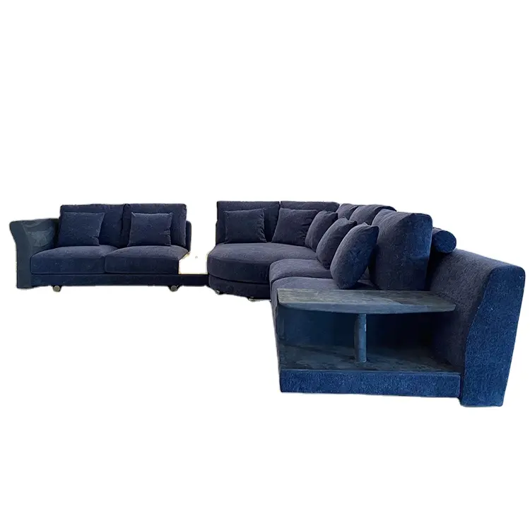Benutzer definierte Sofas Luxus Designs Cubre Samt L-Form Schnitts ofas Set Möbel elegante Egedal Intex Sofas für Stand
