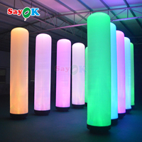 Colonne gonflable de piliers de lumière LED de publicité personnalisée de Sayok allument le pilier gonflable pour l'exposition de partie d'événement