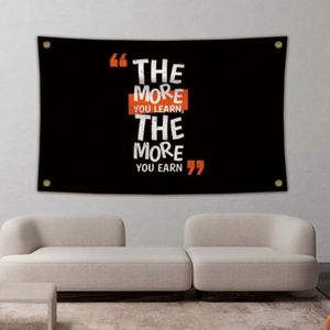 Banderas de 90x150cm (3x5 pies) de Buena Calidad al Mejor Precio: Cuanto Más Aprendes, Más Ganas - Product Image 3