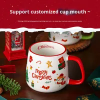 Mug en céramique à motif de dessin animé, cadeau de Noël créatif transfrontalier, souvenir, nouvel an, entreprise, petit design personnalisé haut de gamme