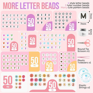 Juego de Cuentas de Arcilla Pizooro, 6440 Piezas, Kit de Fabricación de Joyería DIY, Cuentas Redondas de Polímero para Pulseras de la Amistad - Product Image 4