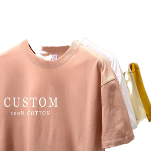 Camisetas de Algodón Oversize Lavadas Estilo Urbano de Alta Calidad para Verano con Logotipo Personalizado Impresión Bajo Demanda Fabricantes de Ropa al por Mayor App - Product Image 1
