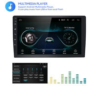 9212 Reproductor Estéreo de Radio para Auto con Pantalla Táctil Universal de 9/10 Pulgadas, Android 12, GPS, Navegación, WIFI, FM y DVD