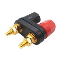 Fiches banane Couple Bornes Rouge Noir Connecteur Amplificateur Terminal Borne Binding Post Banana Haut-Parleur Plug Jack