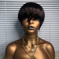 Péruvienne Bouclés Droite Frontale 13*4 Sans Colle Bob Perruque 613 Ombre Couleur Vierge Cheveux Humains Avant de Lacet Court Coupe Pixie Perruques