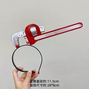 ที่คาดผมรูปประแจสำหรับงานปาร์ตี้ฮาโลวีน ใช้กลางแจ้ง ขนาด 50 มม. สีแดง - Product Image 5