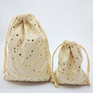 Sac cadeau en velours néerlandais écologique avec cordon de serrage, logo de marque personnalisé, pour la décoration de sacs de Noël - Product Image 6