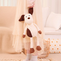 Animaux en peluche super doux, bébé éléphant, lion, renard, lapin, ours, panda, canard, singe, jouet cube rayé pour enfants