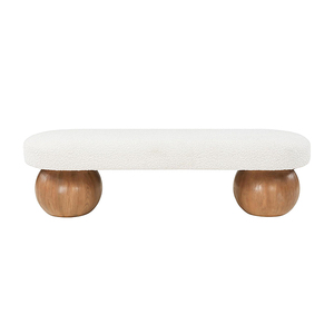 Nordic Design Luxurious Wood Frame Boucle Eco-Friendly Home Furniture Modern <strong>Shoe</strong> Changing Stool Leisure <strong>Bench</strong> for Living Room - Product Image 6