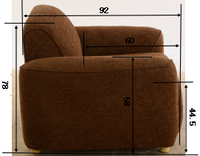 Fauteuil de détente en tissu de luxe moderne pour salon, maison, appartement