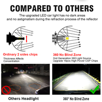 Phares de voiture X6 avec perles de lampe CSP H1 H3 H7 H4 9005 HB3 9006 HB4 H8 H11 9012, ampoules LED pour phares de voiture et feux de brouillard 6000K