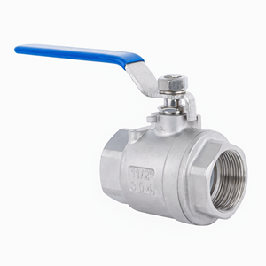 Vanne à bille en acier inoxydable SS304 1/2 pouce à filetage femelle, 2 pièces, pour eau et gaz industriels - Product Image 2