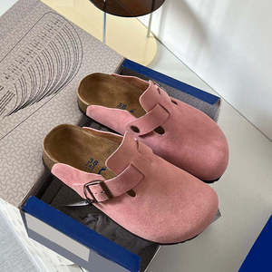 Sandales <span class=keywords><strong>Birkenstock</strong></span> en cuir véritable respirantes et antidérapantes pour hommes, tongs décontractées unisexes avec <span class=keywords><strong>semelle</strong></span> intérieure ultra-douce pour un confort quotidien - Product Image 4