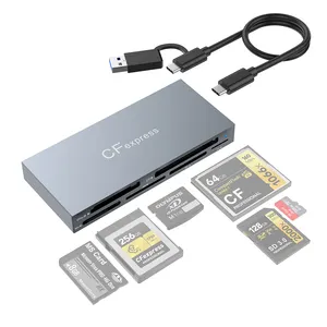 USB 3.2 Gen 2 CFexpress TypeB/CF/SD/TF/MS/XD/USB Speicherkartenleser 6 in 1 Multi-Kartenleser-Hub 10 Gbps für Laptop