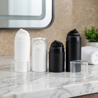 Flacon pompe sans air en plastique de luxe personnalisé 5ml 10ml 15ml