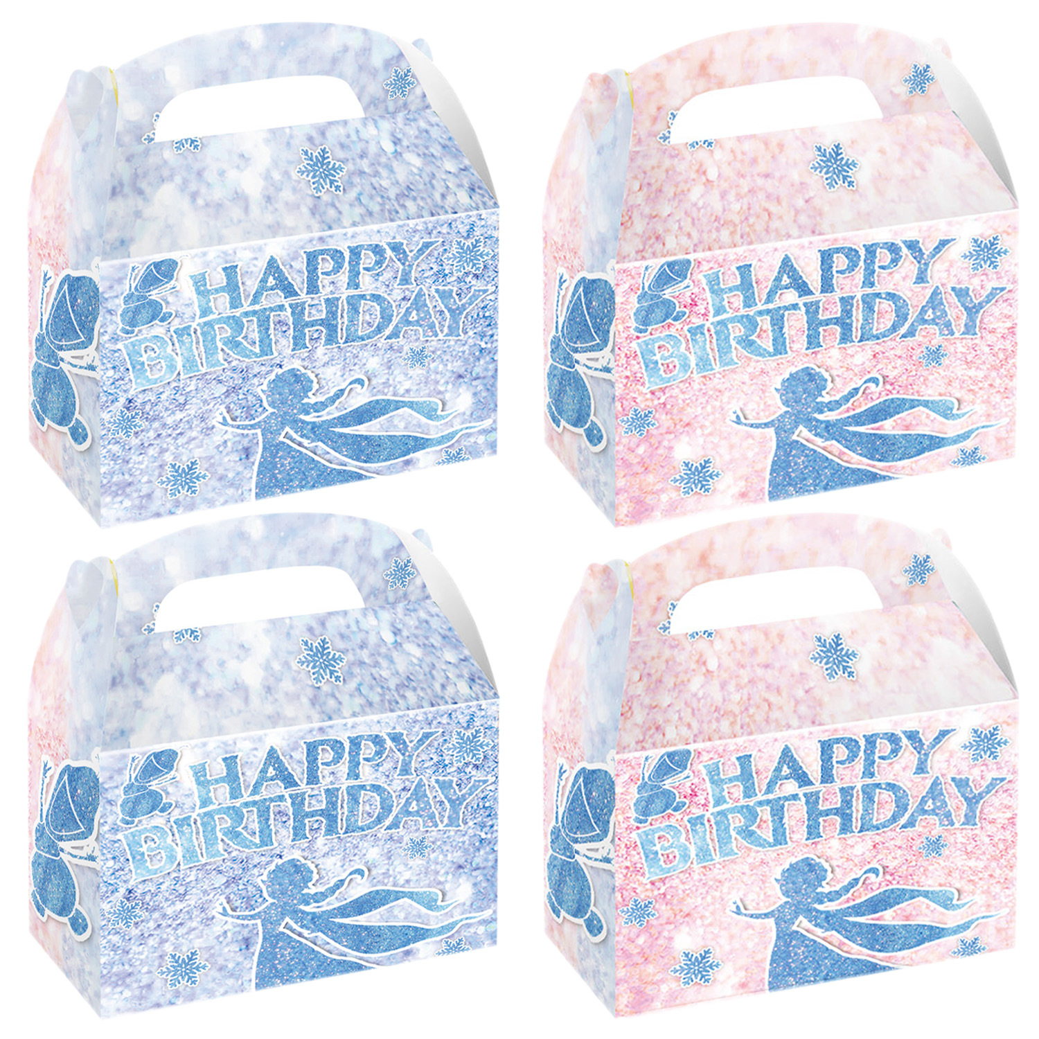 Coffret cadeau bleu-12pcs avec poignée
