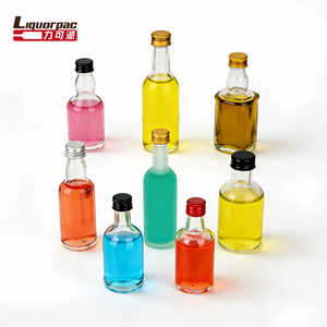 Light Weight Oem Empty <strong>Wholesale</strong> <strong>Mini</strong> Glass <strong>Bottle</strong> 50ml 100ml for Coffee Juice Beverage Wine Liquor Spirit Vodka Rum Whiskey - Product Image 1