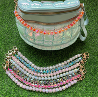 Nouvelle Chaîne en Perles de Cristal Design 45cm 50cm Détachable, Accessoire de Sac Coloré, Chaîne en Acrylique Irisée Tendance pour Sac à Main
