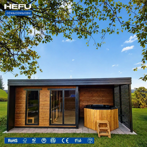 Nuovo Arrivo: Cabina Sauna Rotonda da Esterno con Vetrata Frontale, Posti a Sedere a Cubo, Funzione <span class=keywords><strong>Spa</strong></span> e Vasca per Immersione a Freddo, Combinazione Bagno Turco - Product Image 1