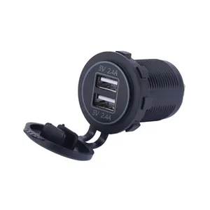 Usb Autos 12V/ 24V高速カーチャージャー2 UsbポートQc3.0およびType-C Pdカーチャージャー