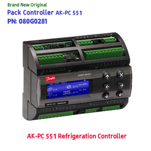 คอนโทรลเลอร์แท้รุ่น AK-PC 551 080G0281 สำหรับควบคุมความเย็นของคอมเพรสเซอร์และคอนเดนเซอร์ ควบคุมความจุได้ - Product Image 1