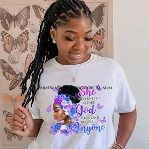 ประวัติศาสตร์สีดําAfro Queenให้พรแม่U Apologetically DopeสาวสีดําMagic DTFล้างทําความสะอาดได้โอนสติกเกอร์สําหรับเสื้อผ้ากระเป๋าJM - Product Image 2