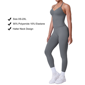 Ensemble de sport 7 FC OEM ODM pour femmes, ensemble de yoga personnalisé sans couture, vêtements de sport, ensemble deux pièces, leggings et haut pour femmes - Product Image 2