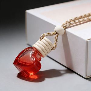 Factory Clear Glass Aroma Bottles with Gradient Color Car Hanging Pendant Refillable Empty <b>Perfume</b> Split <b>Containers</b> Low Order - Product Image 4
