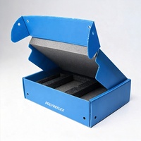 Fabricant chinois, vente en gros de boîtes de rangement en plastique ondulé en polypropylène pliables avec couvercle