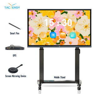 Tableau blanc interactif numérique 4K 55/65/75 pouces OEM ODM 40 points tactiles, tableau blanc intelligent IFPD AIO pour l'enseignement en classe - Product Image 6