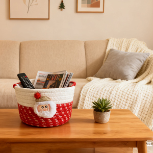 Panier <span class=keywords><strong>de</strong></span> rangement <span class=keywords><strong>de</strong></span> bureau en corde <span class=keywords><strong>de</strong></span> coton tressée, organisateur <span class=keywords><strong>pour</strong></span> cosmétiques/clés/télécommande, boîte à petits objets <span class=keywords><strong>pour</strong></span> entrée, <span class=keywords><strong>cadeau</strong></span> <span class=keywords><strong>de</strong></span> mariage ou <span class=keywords><strong>de</strong></span> Noël - Product Image 1