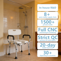 Chaise de douche en aluminium Simplywalk 136 kg, type U, accessoires de baignoire, certification MDR CE, contrat annuel