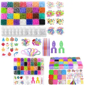 Más de 12000 bandas de telar de colores, regalo artesanal, Kit de fabricación de pulseras para tejer para niños