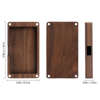 Cadeau d'affaires de haute qualité boîte en bois de noyer noir fermeture magnétique étui à cartes de crédit élégant Art de bureau à domicile