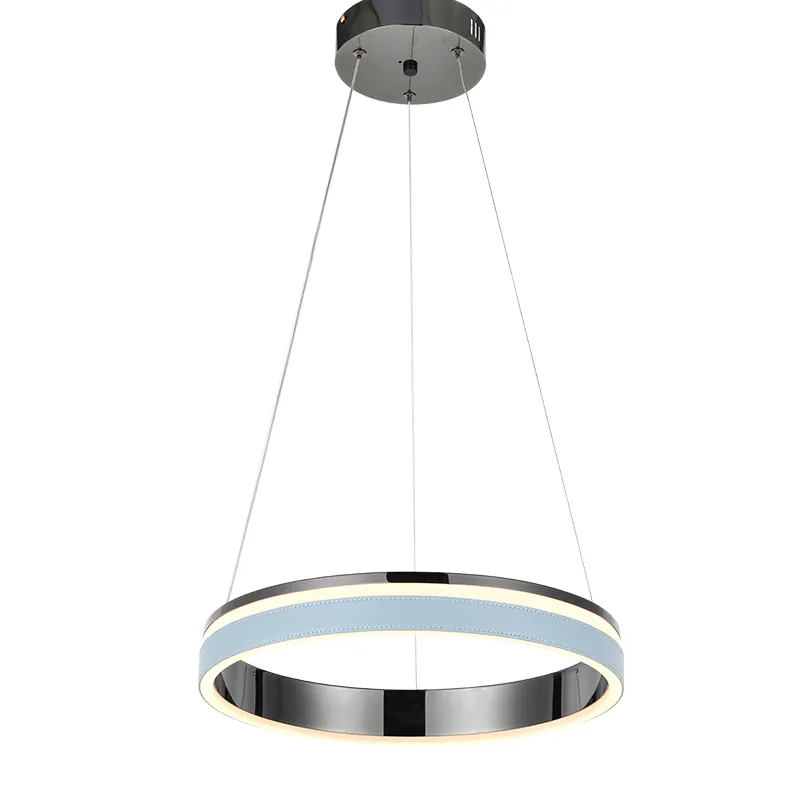 Lámpara colgante circular moderna para el hogar, luz led circular