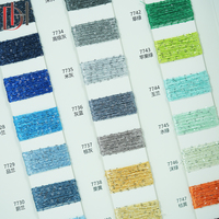 High Quality 100% Handmade Knitted 7-Needle Ultra-Dense Dyed Polyester Double Twist Fancy Sequins Yarn Dihong Brand Model