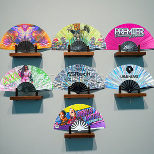 Bamboe Ribben Grote Klak Fans Grote Opvouwbare Hand Fan Rave Fans Handgemaakte Plastic Ambachten - Product Image 4