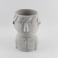 Pots en béton gris décoratifs pour plantes, pour la décoration de la maison et des jardins d'hôtels