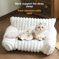 Lit pour chien luxueux et écologique en peluche - Lavable, respirant, durable, rectangle
