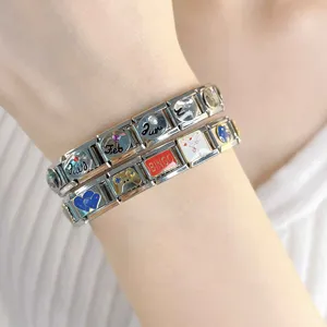 Hapiship 2024 Thời Trang Trò Chơi Mặt Trăng <span class=keywords><strong>Bingo</strong></span> Công Chúa Trái Tim Quyến Rũ Liên Kết Phù Hợp Với 9Mm Vòng Đeo Tay Thép Không Gỉ Làm Tự Làm Đồ Trang Sức DJ717-D - Product Image 1