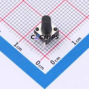 TS013-CBW1FH10.0 Tactile Switch Through hole-4P,6x6mm Switch Single Pole Single Throw Round Button 2.5N Through Hole - Product Image 1