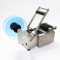 Étiqueteuse de bouteilles rondes Distributeur d'étiquettes semi-automatique