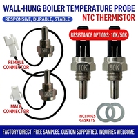 Sonde de température thermistance NTC 5K/10K/100K B3435/B3950 Conforme RoHS Montage fileté/magnétique/en surface pour contrôle de température