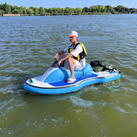 Bateau gonflable électrique Yak Outdoors YKI-31, petit bateau de parc aquatique, bateau de karting aquatique, bateau de surf monoplace, bateau rapide en PVC
