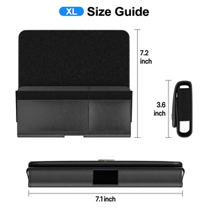 ESEEKGO Leather Pouch Phone Holder Leather Cell Phone with Belt Clip Universal Compatibility for 4.5inch-7inch Phone <b>Small</b> Large - Product Image 2