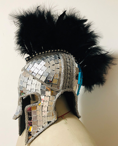 Disfraz de Guerrero Romano con Lentejuelas de Espejo, Traje de Discoteca, Bailarín de Gogo, Traje de Escenario, Atuendo Rave, Armadura Masculina, <span class=keywords><strong>Ropa</strong></span> de Festival - Product Image 5