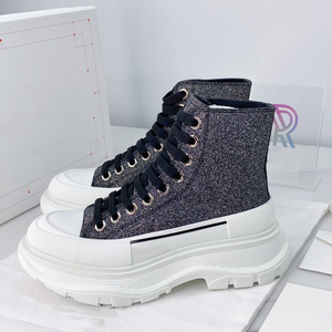 Zapatillas de lona de caña alta con estilo urbano para parejas, con cordones, casuales, con característica térmica, para él y para ella, botas de caza para otoño e invierno - Product Image 1