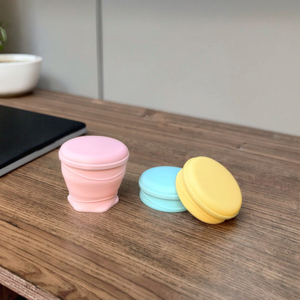 Wholesale 2026 New 180ml Silicone Macaron Cup <b>Cute</b> Fun Folding Design Cross-Border Promotional Drinkware Giftware - Product Image 2