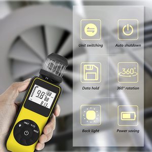 Máy đo gió bỏ túi Máy đo gió cầm tay mini để đo tốc độ gió Xoay 360 độ Cập nhật với dụng cụ kiểm tra đèn nền - Product Image 3