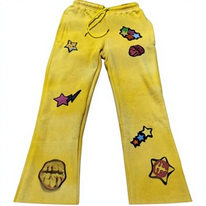 Jogging unisexe en molleton de coton épais avec imprimés graphiques, streetwear, vêtements de sport décontractés, prix d'usine en gros - Product Image 1